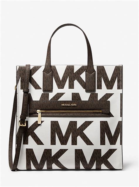 michael michael kors kenly large graphic logo tote bag